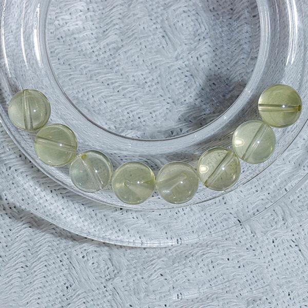 lemon citrine bead, light yellow bead, clear bead, round bead, through hole bead, natural bead, genuine bead - Image 5