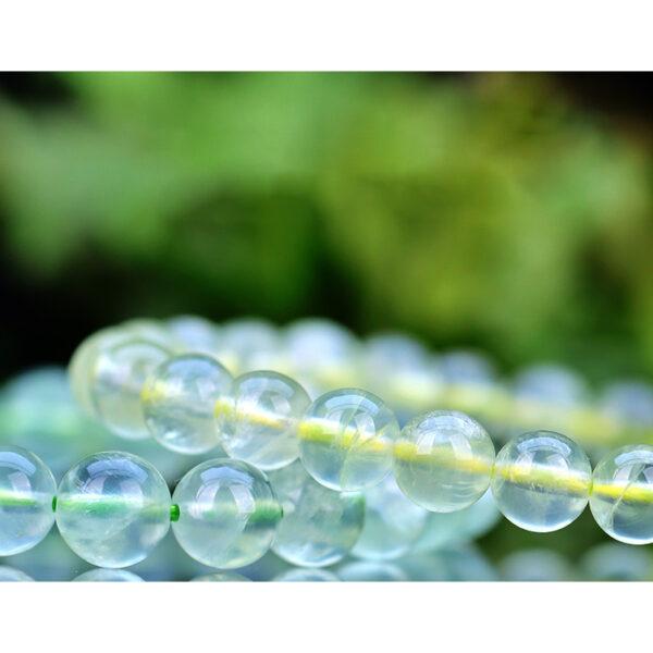 prehnite bead, green bead, yellow bead, round bead, natural bead, genuine bead - Image 6