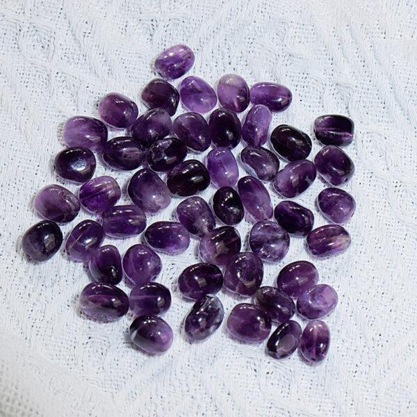 amethyst rutilated quartz bead, pebble shape bead, natural bead, genuine bead - Image 6