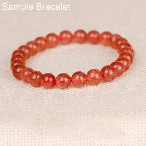 strawberry quartz bead, red bead, pink bead, round bead, natural bead, genuine bead - Image 7