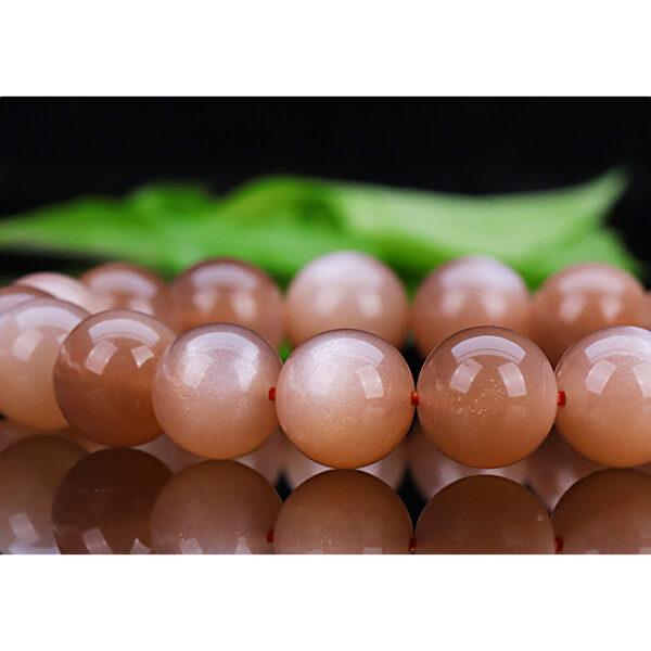 orange moonstone bead, round bead, through hole bead, natural bead, genuine bead - Image 6