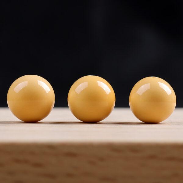 yellow quartz bead, orange bead, round bead, through hole bead, natural bead, genuine bead - Image 6