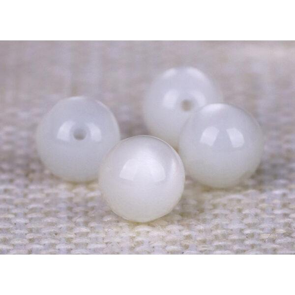 white moon stone bead, round bead, natural bead, genuine bead - Image 7