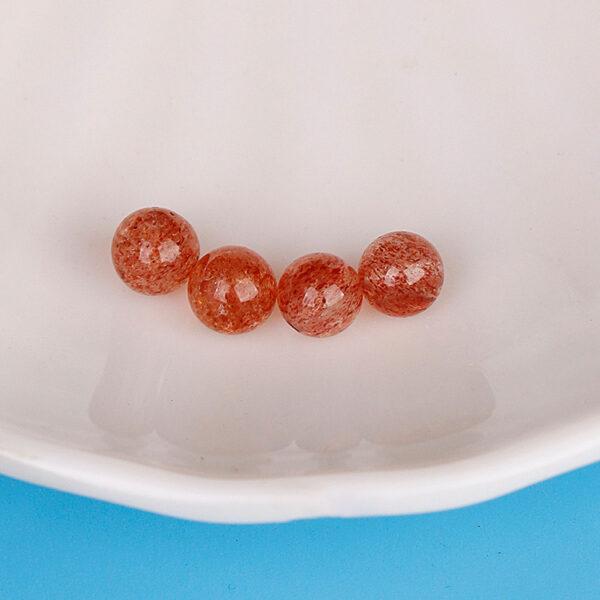 strawberry quartz bead, red bead, pink bead, round bead, natural bead, genuine bead - Image 8