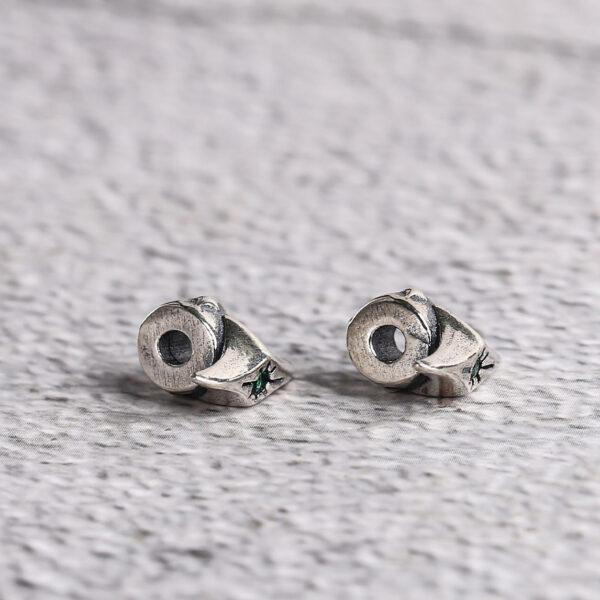 star light bead, silver buckle bead, spacer bead, s925 sterling silver, silver bead, oxidized silver bead - Image 7