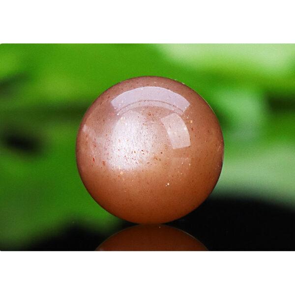 orange moonstone bead, round bead, through hole bead, natural bead, genuine bead - Image 7