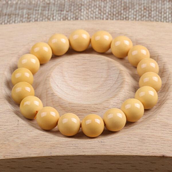yellow quartz bead, orange bead, round bead, through hole bead, natural bead, genuine bead - Image 7