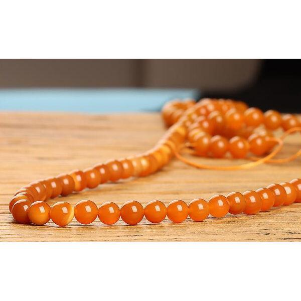 yellow quartz bead, orange bead, round bead, through hole bead, natural bead, genuine bead - Image 9