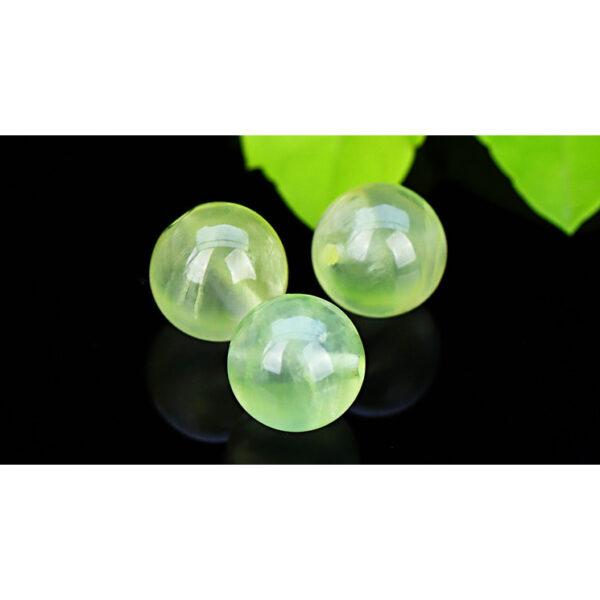 prehnite bead, green bead, yellow bead, round bead, natural bead, genuine bead - Image 9