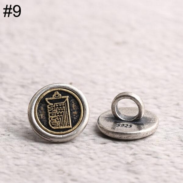 round bead, flower pattern bead, buckle bead, double color bead, spacer bead, s925 sterling silver, silver bead, oxidized silver bead - Image 11
