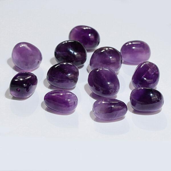 amethyst rutilated quartz bead, pebble shape bead, natural bead, genuine bead - Image 9