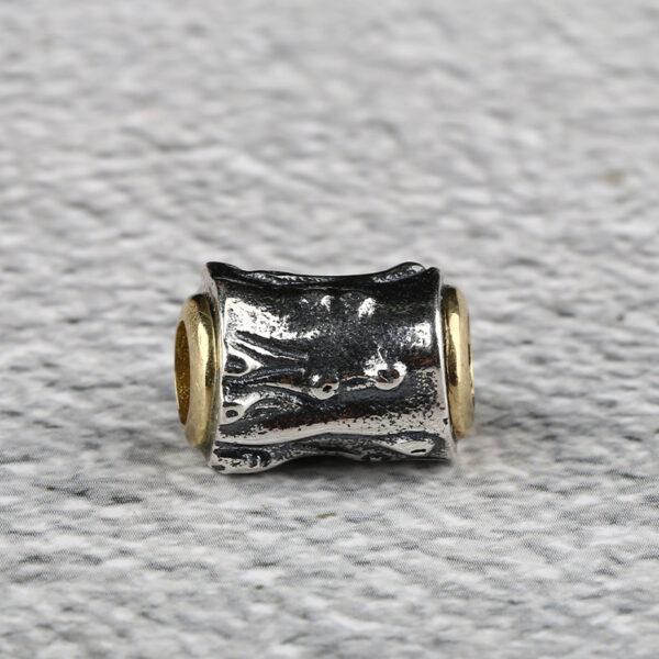 trunk bead, spacer bead, s925 sterling silver, silver bead, oxidized silver bead - Image 6