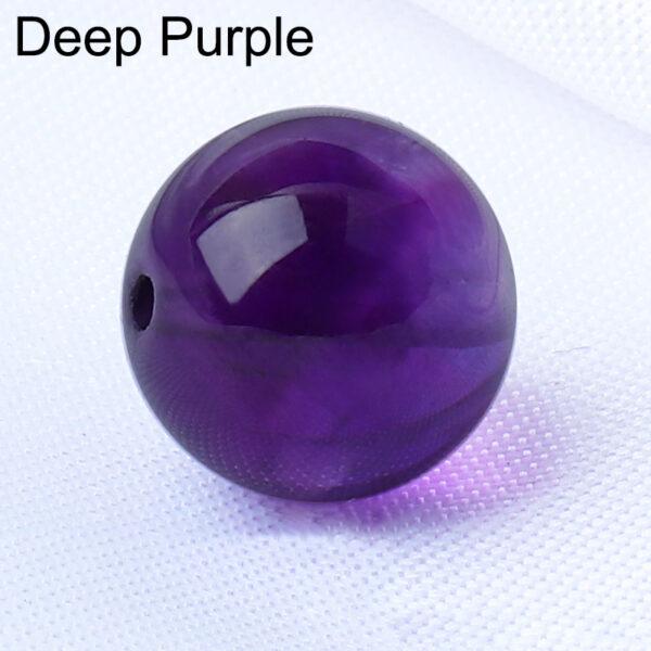 amethyst bead, purple bead, lavender purple bead, round shape bead, through hole bead, natural bead, genuine bead - Image 8
