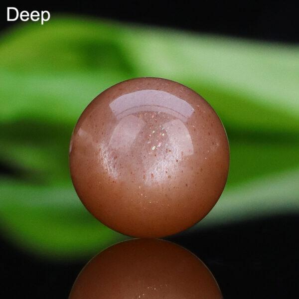 orange moonstone bead, round bead, through hole bead, natural bead, genuine bead - Image 9