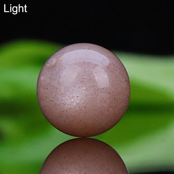 orange moonstone bead, round bead, through hole bead, natural bead, genuine bead - Image 10