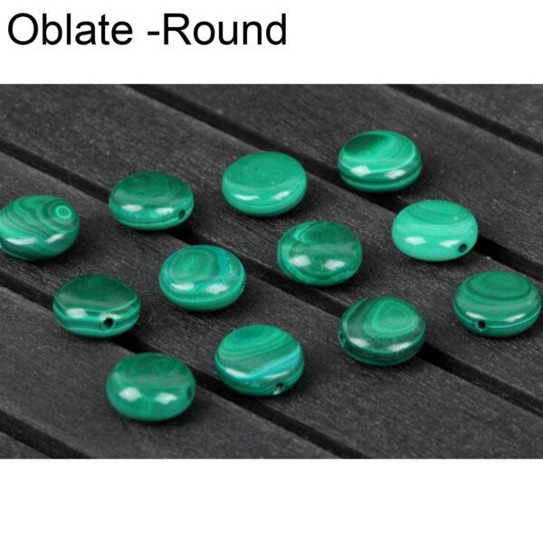 malachite bead, green bead, stripe bead, oblate bead, pebble shape bead, natural bead, genuine bead - Image 7