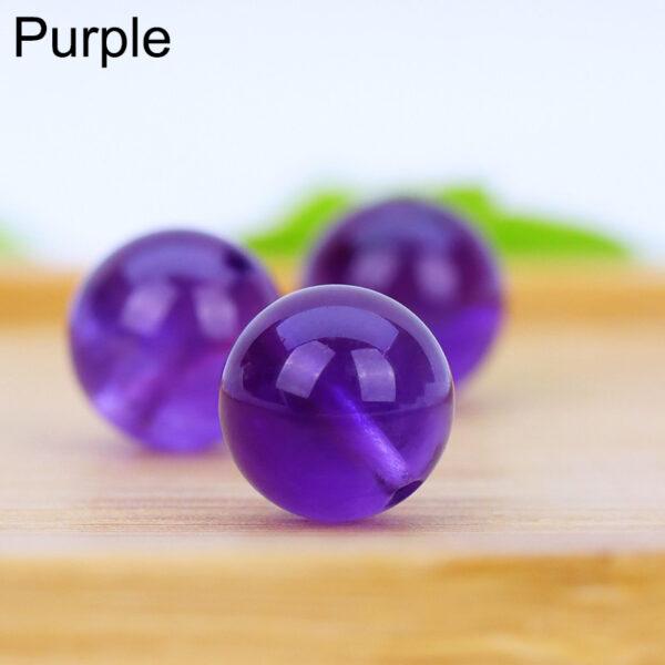 amethyst bead, purple bead, lavender purple bead, round shape bead, through hole bead, natural bead, genuine bead - Image 10