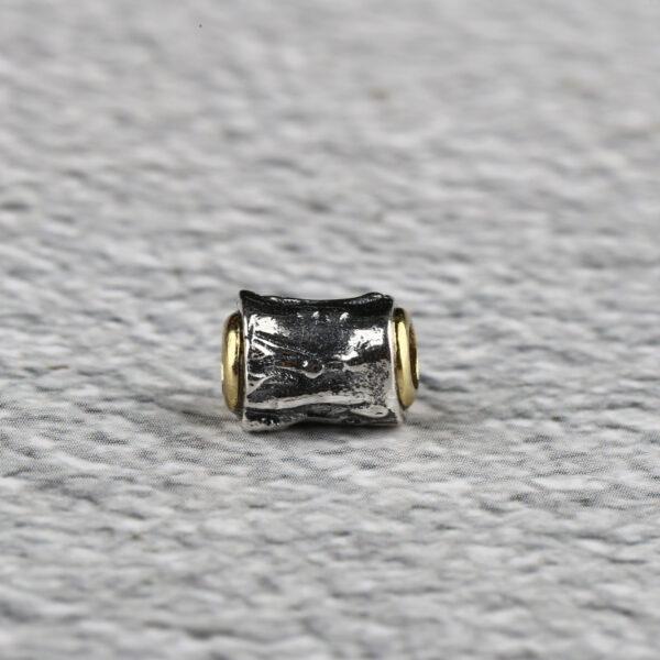trunk bead, spacer bead, s925 sterling silver, silver bead, oxidized silver bead - Image 7