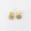 ruyi flower bead, bezel bead, nephrite bead, purple gray bead, sterling silver bead, gild bead, golden bead, 2pcs / 5 pcs