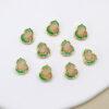 gourd bead, bezel bead, nephrite bead, sterling silver bead, gild bead, golden bead, 2pcs / 5 pcs