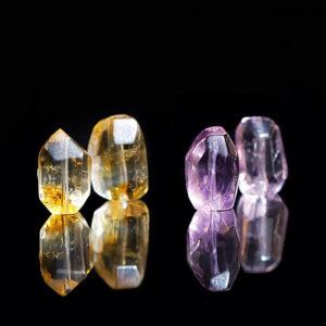 citrine bead, amethyst bead, irregular bead, natural bead, genuine bead