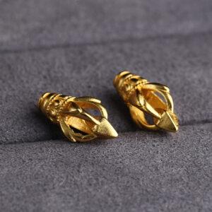 hollow flower bead, rope head bead, necklace buckle, bracelet buckle, spacer bead, charm bead, s925 sterling silver, sterling silver bead, golden bead, gild bead