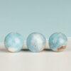 island aquamarine bead, round bead, blue bead, natural bead, genuine bead