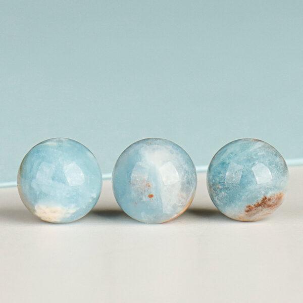 island aquamarine bead, round bead, blue bead, natural bead, genuine bead
