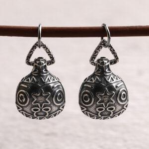 abstract beast charm, s925 sterling silver, silver bead, silver charm, oxidized silver bead