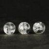 white azeztulite quartz bead, round bead, clear bead, natural bead, genuine bead