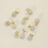 bell lily charm, nephrite charm, sterling silver charm, gild bead, golden charm, 2pcs / 5 pcs