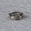 crab bead, s925 sterling silver, silver bead, oxidized silver bead