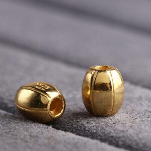 drum bead, line pattern bead, spacer bead, s925 sterling silver, sterling silver bead, golden bead, gild bead