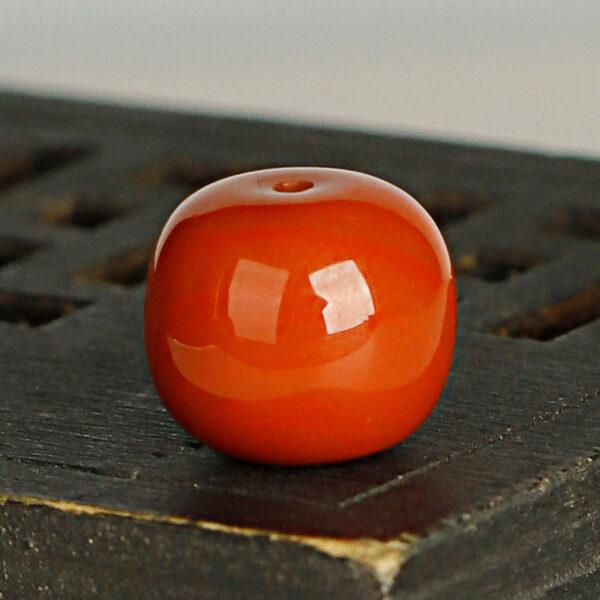 red agate bead, nanhong agate bead, drum bead, red bead, natural bead, genuine bead