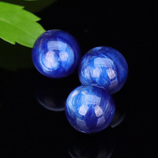 kyanite bead, blue bead, round bead, natural bead, genuine bead - Image 2