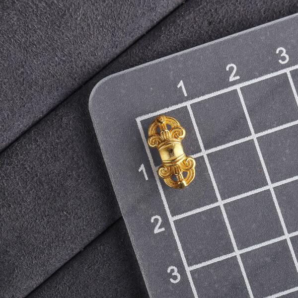 flower bead, hollow bead, spacer bead, charm bead, s925 sterling silver, sterling silver bead, golden bead, gild bead - Image 2