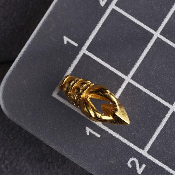 hollow flower bead, rope head bead, necklace buckle, bracelet buckle, spacer bead, charm bead, s925 sterling silver, sterling silver bead, golden bead, gild bead - Image 2