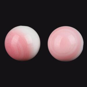 queen conch shell bead, round bead, pink bead, natural bead, genuine bead