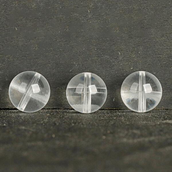 white phantom quartz bead, round bead, natural bead, genuine bead - Image 2