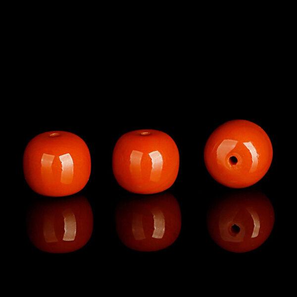 red agate bead, nanhong agate bead, drum bead, red bead, natural bead, genuine bead - Image 2