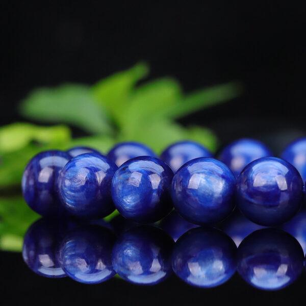 kyanite bead, blue bead, round bead, natural bead, genuine bead - Image 3