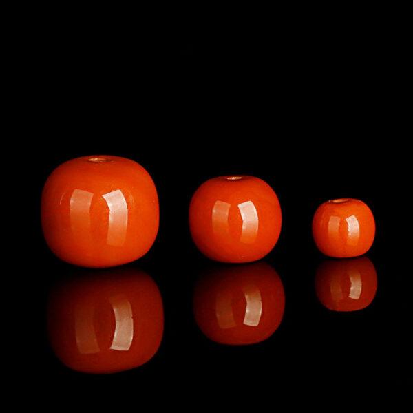 red agate bead, nanhong agate bead, drum bead, red bead, natural bead, genuine bead - Image 3