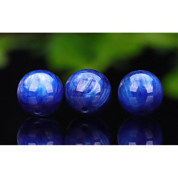 kyanite bead, blue bead, round bead, natural bead, genuine bead - Image 4