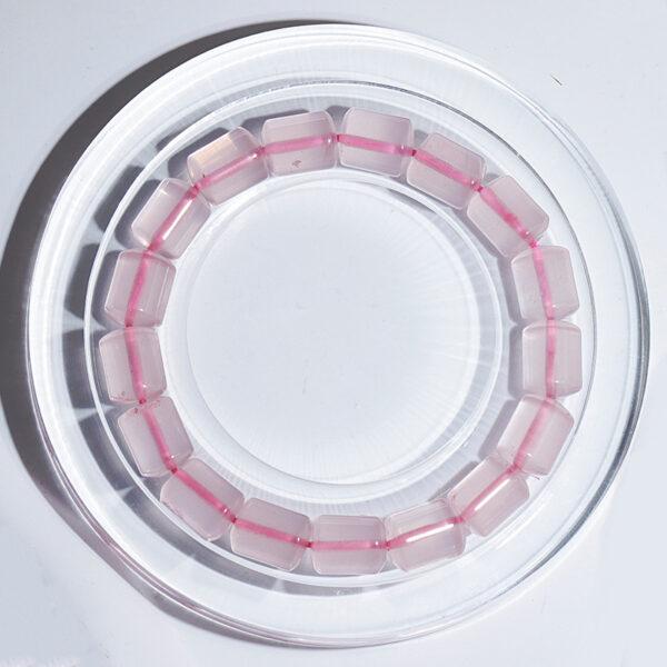 rose quartz bead, rondelle bead, pink bead, natural bead, genuine bead - Image 4