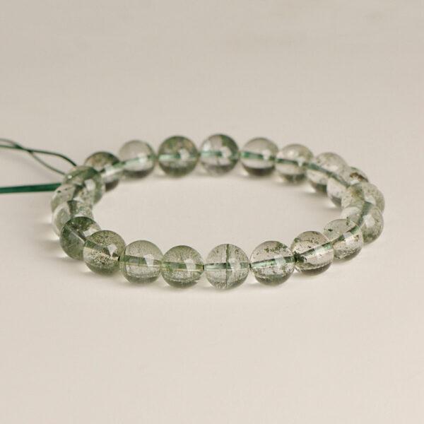 green phantom quartz bead, round bead, clear bead, natural bead, genuine bead - Image 4