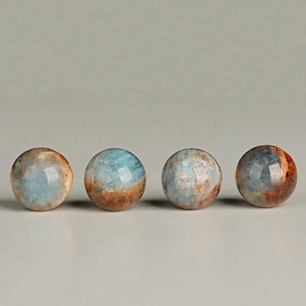 island aquamarine bead, round bead, blue bead, natural bead, genuine bead - Image 4