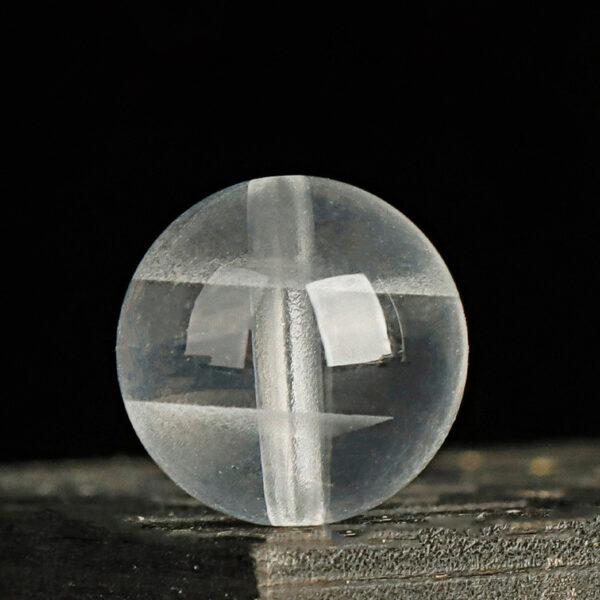 white phantom quartz bead, round bead, natural bead, genuine bead - Image 4