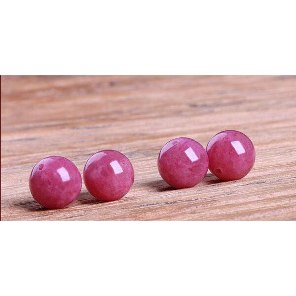 rhodonite bead, round bead, red bead, natural bead, genuine bead - Image 4