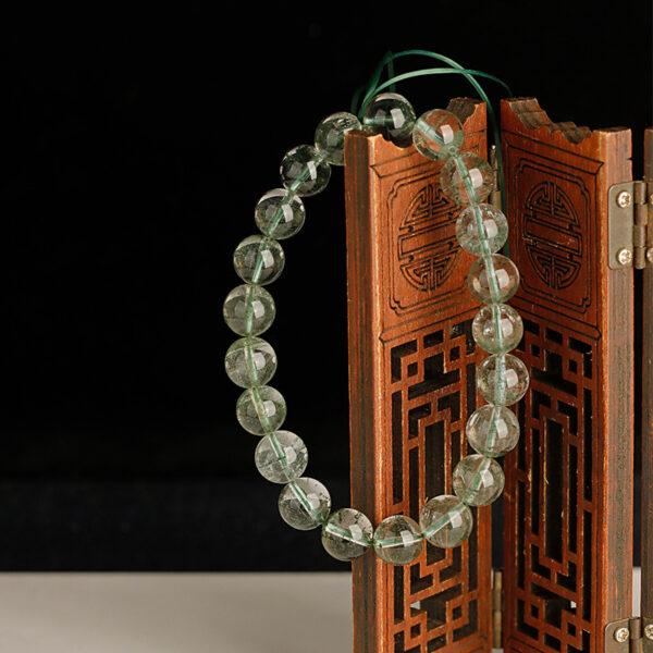green phantom quartz bead, round bead, clear bead, natural bead, genuine bead - Image 5