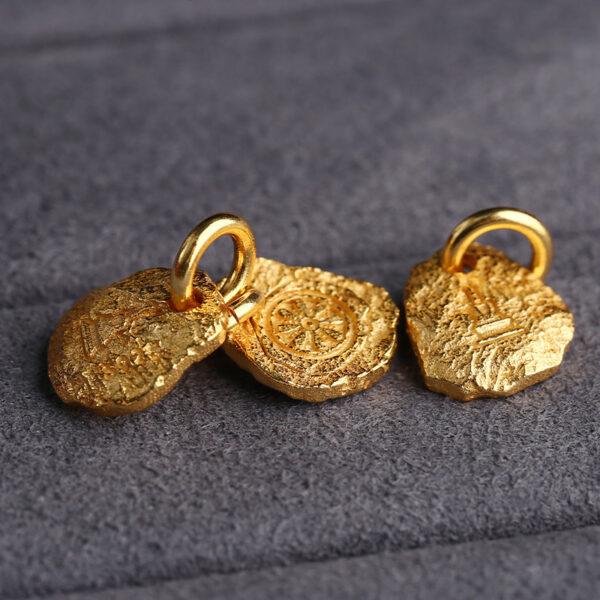 flower charm, s925 sterling silver, silver charm, gild bead, golden charm - Image 5